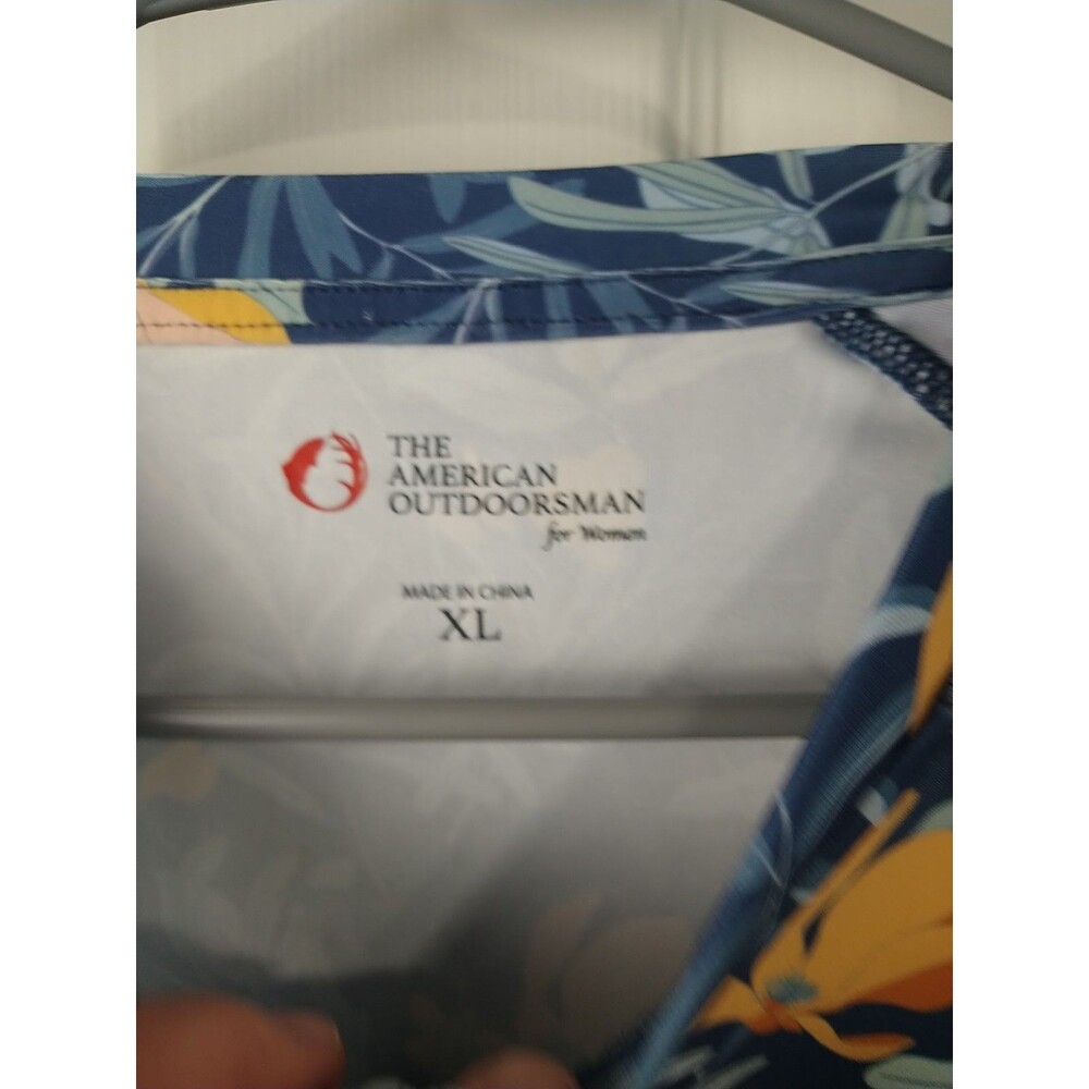 The American Outdoorsman Women's XL Large Long Sleeve floral  Half Zip pullover - Picture 3 of 9